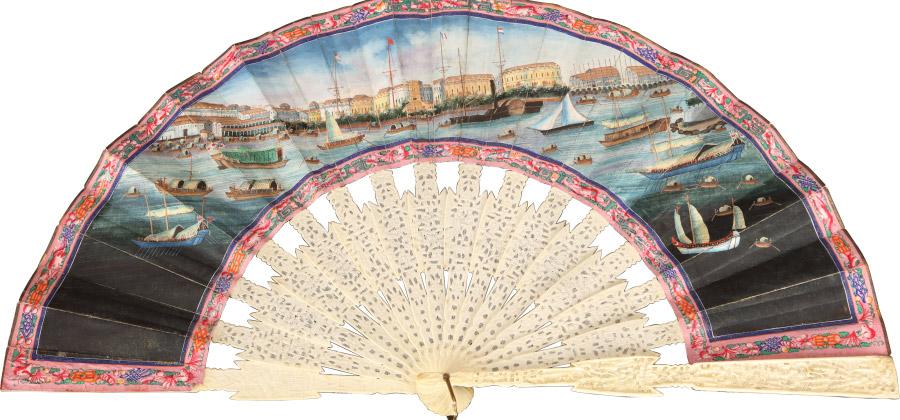 The fans combine Cantonese craftsmanship and Western esthetic tastes.  (Photo provided to chinadaily.com.cn)