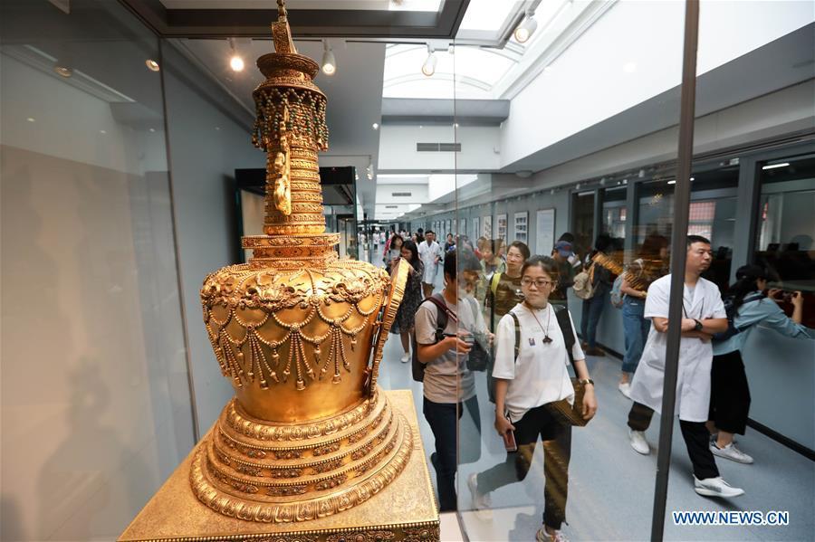People visit a hospital for conservation in the Palace Museum in Beijing, capital of China, June 9, 2018. (Xinhua/Liu Chan)