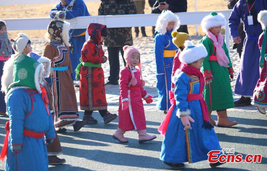 The winter Naadam Fair takes place in Hinggan League, North China\'s Inner Mongolia Autonomous Region, Dec. 20, 2018. The term \
