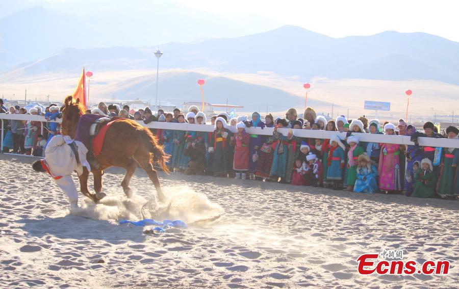 The winter Naadam Fair takes place in Hinggan League, North China\'s Inner Mongolia Autonomous Region, Dec. 20, 2018. The term \