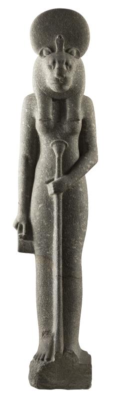 A total of 235 pieces of cultural relics of ancient Egypt, including mummies, stone caskets, amulets and godly statues, and dating back to the period between 22th century BC and 1st century BC, are on show at Guangdong Museum in Guangzhou. (Photo provided to China Daily)
