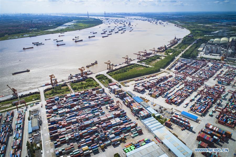 Aerial photo taken on Aug. 13, 2018 shows a view of Yangluo Port on the Yangtze River in Wuhan, capital of central China\'s Hubei Province. The 18th Central Committee of the Communist Party of China (CPC) held the third plenary session in November, 2013. In the five years since then, China\'s reform momentum had been particularly strong as the CPC decided to advance reform in all aspects during the meeting. Since the third plenary session, Chinese President Xi Jinping has presided over at least 45 high-profile meetings on advancing reforms, during which 400 documents and 1,932 reform plans have been launched. As a result, China\'s reform has been expanded from the economic field to a broad sphere including administrative management, culture, society, ecological conservation, Party building, and the military. (Xinhua/Xiao Yijiu)