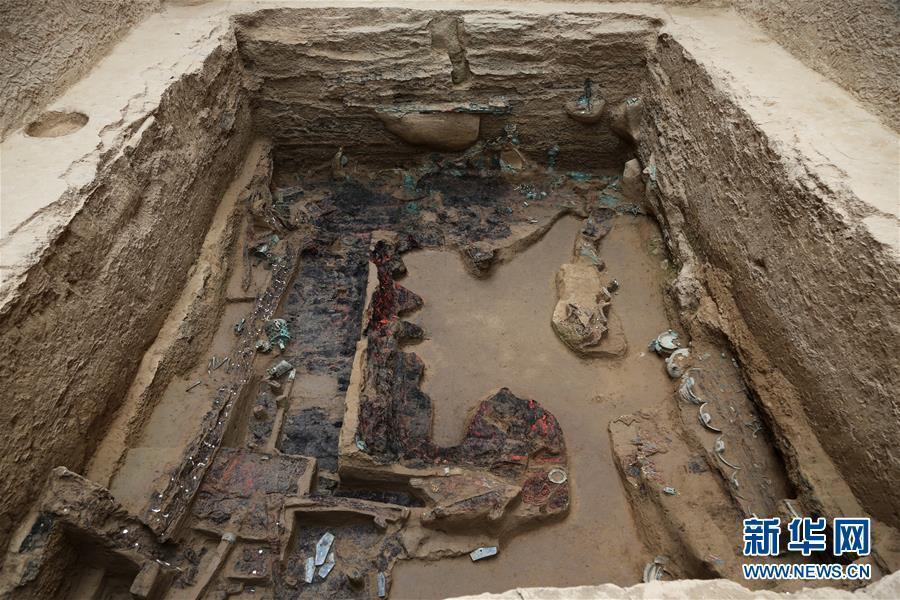 A view of the excavations in the Liujaiwa ruins in Chengcheng County, Shaanxi Province. A research team from the Shaanxi Provincial Institute of Archaeology announced excavations that had taken place over two years showed the Liujiawa ruins belonged to the remains of a city wall and cemetery from the late Rui state, a Chinese vassal state during the Western Zhou dynasty (1046-771 BC). (Photo provided by Shaanxi Provincial Institute of Archaeology)