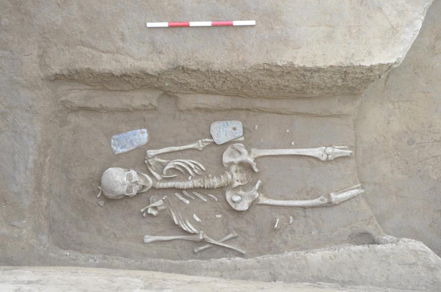 A view of an excavation site at the Matengkong ruins in Xi\'an City, Shaanxi Province. Excavations from 2016 to 2018 have revealed the ruins were once home to rich cultural relics from six different periods, including the Eastern Zhou Dynasty (770 - 221BC). (Photo provided by Shaanxi Provincial Institute of Archaeology)