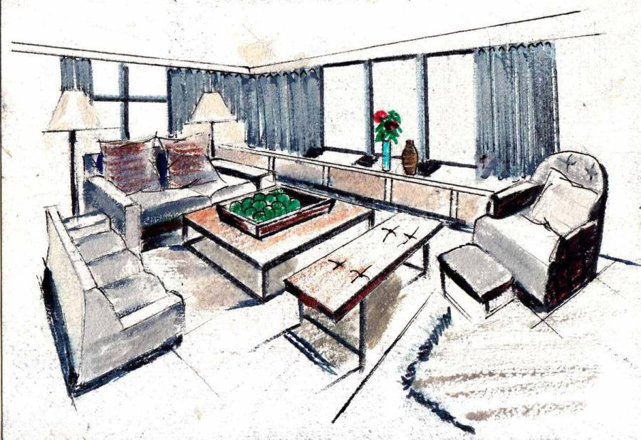An example of the living alone drawings done by 10th grade students from Changzhou No 2 Middle School. (Photo provided to chinadaily.com.cn)