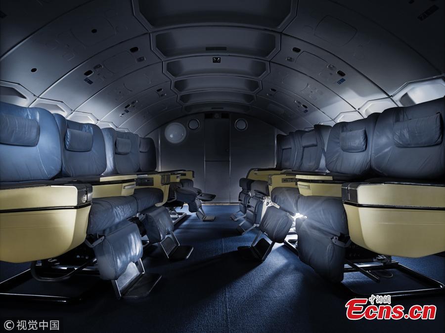 A view of the Jumbo Stay, a hostel located inside a decommissioned 747-200 jetliner at Arlanda Airport near Stockholm, Sweden. The airplane, built in 1976, was last operated by Transjet, a Swedish airline that went bankrupt in 2002. The hostel has 76 beds in 33 rooms, according to the official website. (Photo/VCG)
