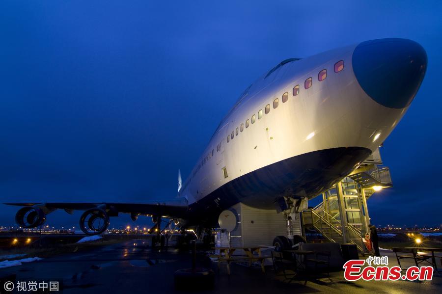 A view of the Jumbo Stay, a hostel located inside a decommissioned 747-200 jetliner at Arlanda Airport near Stockholm, Sweden. The airplane, built in 1976, was last operated by Transjet, a Swedish airline that went bankrupt in 2002. The hostel has 76 beds in 33 rooms, according to the official website. (Photo/VCG)