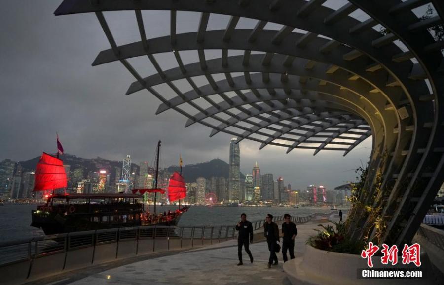 A view of the renovated Avenue of Stars in Hong Kong. The Avenue of Stars, which pays tribute to those who have helped make Hong Kong the \
