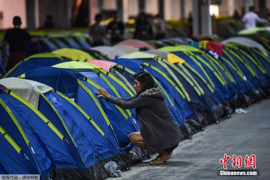 Tents fill the camping area at the Campus Party technology festival, in Sao Paulo, Brazil, Feb. 12, 2019. Campus Party is an annual week-long, 24-hour technology festival that gathers developers, gamers and computer enthusiasts. (Photo/Agencies)