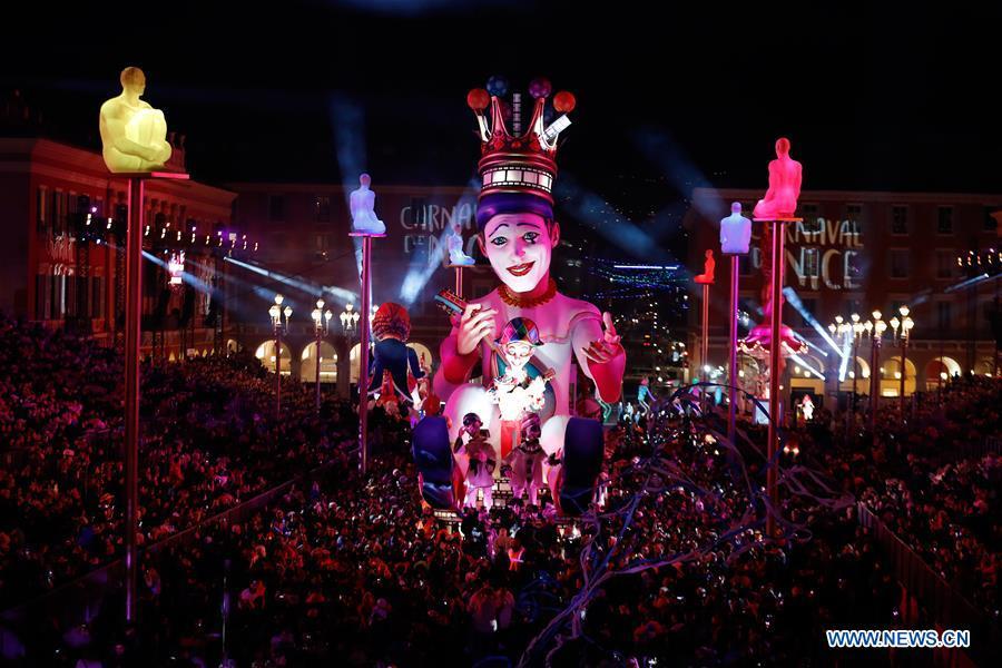 A float is seen during the parade of Nice Carnival with the theme \