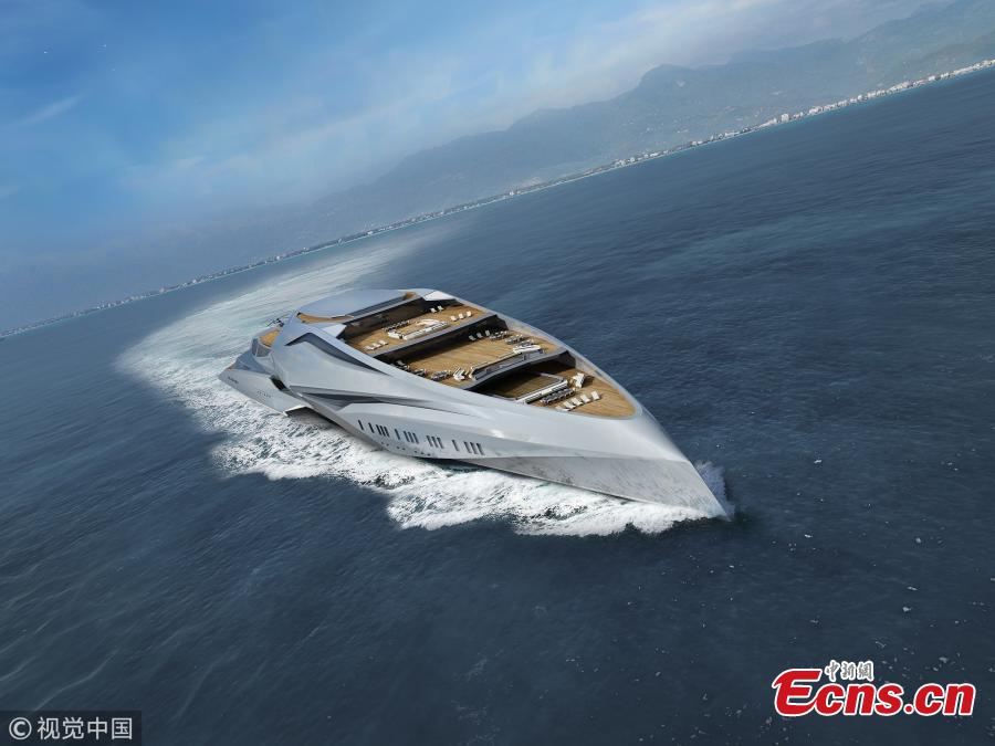 A look at the design plans for 751-Foot Superyacht Valkyrie. （Photo/VCG）