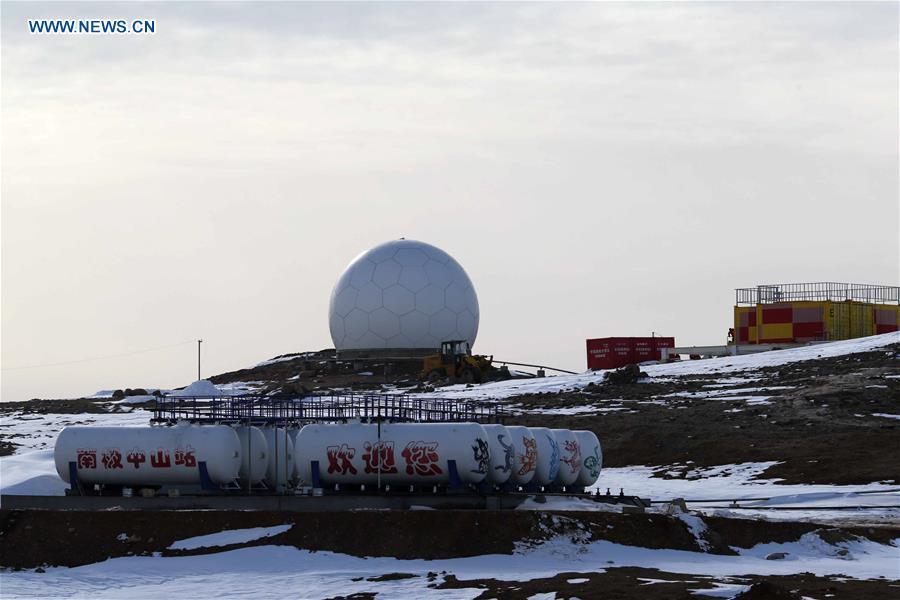 Photo taken on Feb. 11, 2019 shows a view of Zhongshan Station, a Chinese research base in Antarctica. The Zhongshan Station, set up on Feb. 26, 1989, was the second of four scientific research bases on the Antarctic ice sheet built by China since 1964. Today it remains a logistical transit hub for inland expedition on the icy continent. Over the past 30 years, the Zhongshan Station has grown into a modern \