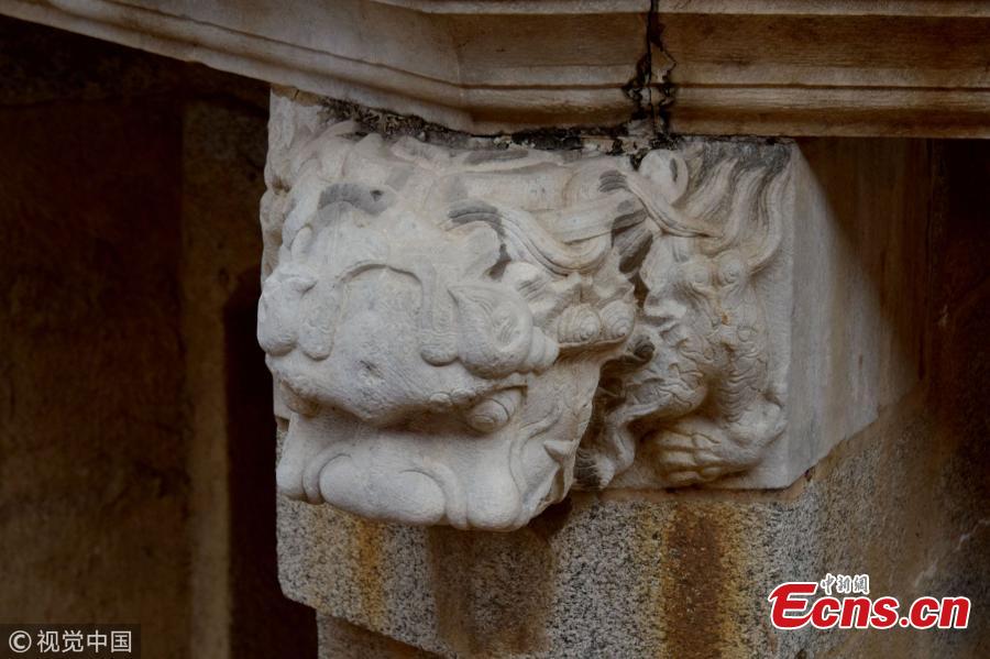 A view of the unfinished Hall of Prolonging Happiness (Yanxi gong) in the Palace Museum in Beijing. In 1909, the Qing Dynasty government initiated the construction of a western-style \