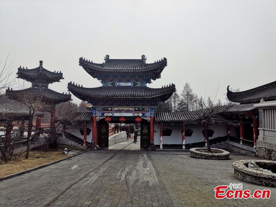 A view of the Cao Yuan, Cao\'s Garden, built illegally inside a state-owned tree farm in Mudanjiang City, Northeast China\'s Heilongjiang Province, March 20, 2019. Without approval, a company felled many trees and started construction of the complex in 2005, investing more than 100 million yuan ($14.9 million) in the project. Although the local land and resources bureau has demanded three times that the complex to be demolished and the developer pay fines, construction of pavilions and other structures has continued for many years, and samples of more than 20 species of wild animals and plants have also been displayed inside, until a recent media report went viral online. The city has formed a work committee to thoroughly investigate the case, according to Zhang Weiguo, the deputy mayor of Mudanjiang. (Photo/VCG)