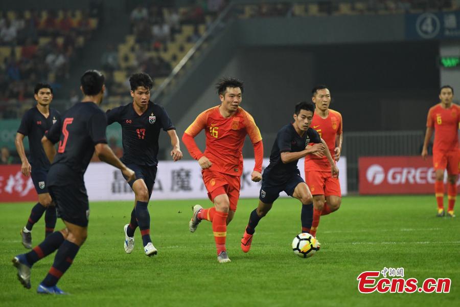 Players competes during 2019 China Cup International Football Championship between China and Thailand at Guangxi Sports Center on March 21, 2019 in Nanning, China. (Photo/Osports)