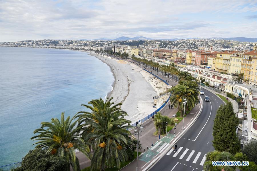Photo taken on Dec. 4, 2016 shows the Baie des Anges (Bay of the Angels) in Nice, France. (Xinhua/Chen Yichen)