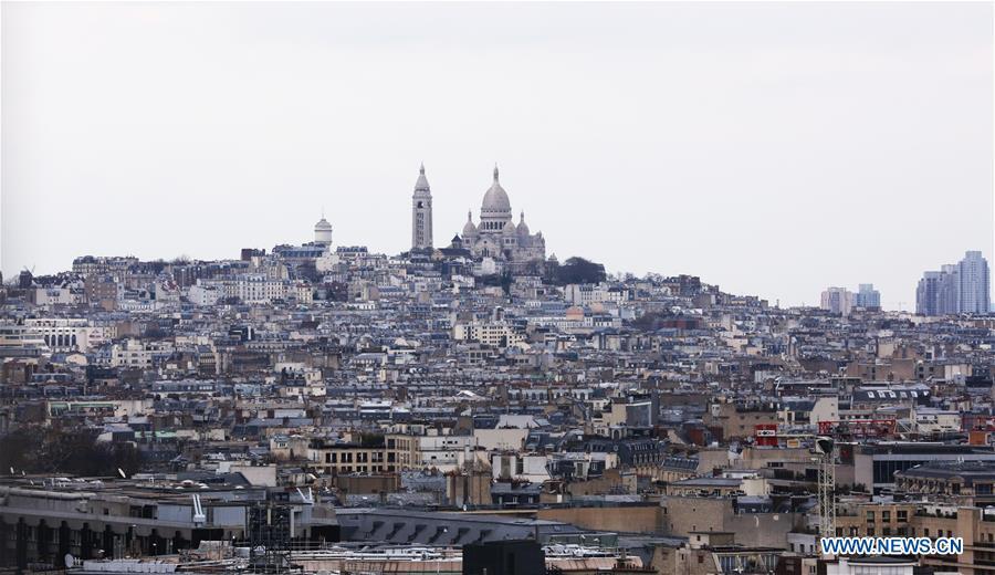 Photo taken on March 20, 2019 shows a view of Montmartre in Paris, France. (Xinhua/Gao Jing)