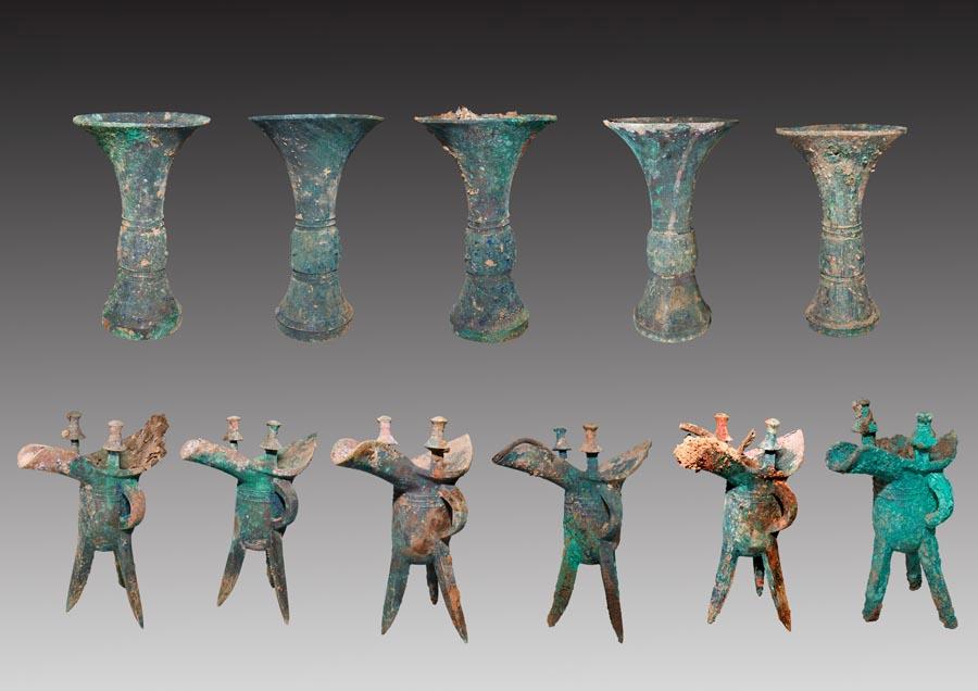 5. Jiuwutou relic site, Wenxi county, Shanxi Province, from Shang Dynasty (16th -11th century BC). (Photo provided to chinadaily.com.cn)