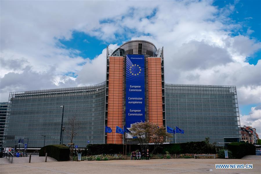 Photo taken on April 3, 2019 shows the Berlaymont Building, the European Commission headquarters, in Brussels, Belgium. Brussels is the capital and the largest city of Belgium. It also enjoys the reputation of the \