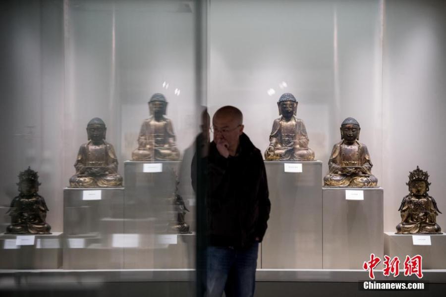 Cultural relics on display at a ceremony in Shanxi Province, April 9, 2019. Shanxi police handed over 12,633 cultural relics seized in campaigns combating all kinds of crimes related to antiquities since 2018 to the Shanxi Provincial Cultural Relics Bureau on Tuesday, including 73 first-class state relics. (Photo: China News Service/Li Tingyao)