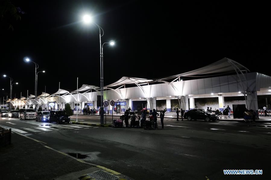 Photo taken on April 22, 2019 shows the Bandaranaike International Airport in Colombo, Sri Lanka. The death toll from the multiple blasts that ripped through Sri Lanka on Sunday rose to 228 while 450 others were injured, local media quoting hospital sources said. (Xinhua/Wang Shen)