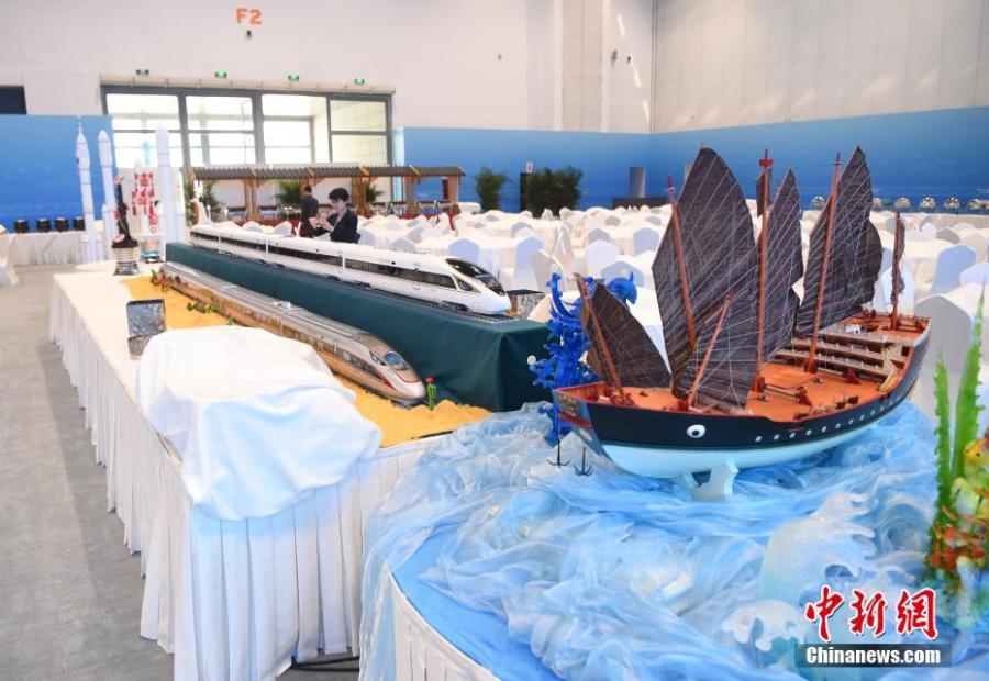 A view of the media center for the second Belt and Road Forum for International Cooperation (BRF) in Beijing, April 23, 2019. Over 4,100 reporters have registered to cover the forum, including more than 1,600 from abroad. (Photo: China News Service/Hou Yu)