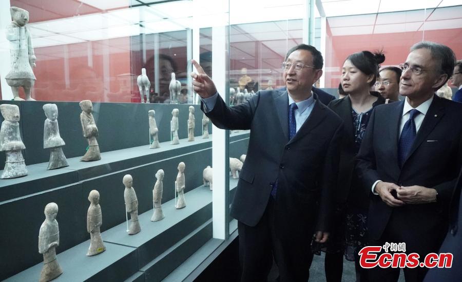 An exhibition of Chinese cultural relics returned from Italy in the National Museum of China in Beijing, April 24, 2019. The exhibition, \