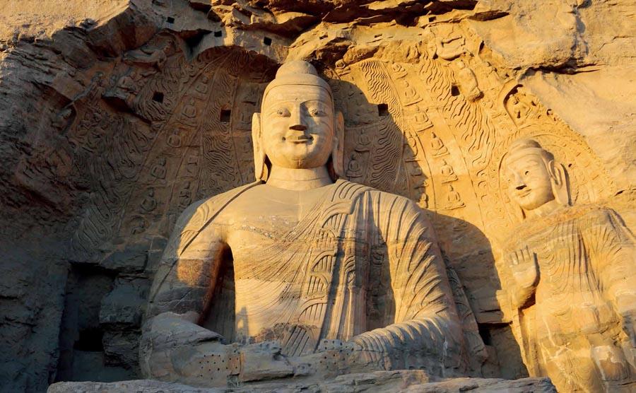 Buddha statues at Yungang Grottoes in Datong city, Shanxi Province.  (Photo provided to chinadaily.com.cn)