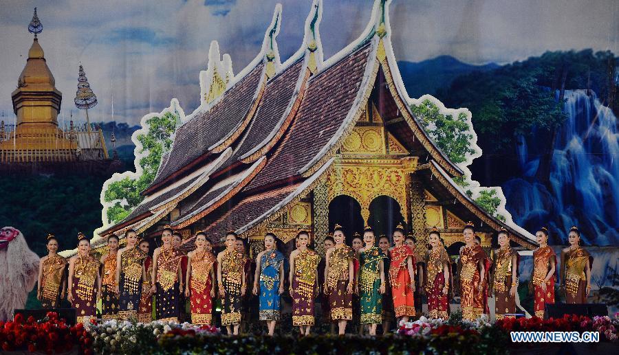 Participants take part in the Miss Luang Prabang 2018 Contest in Luang Prabang, Laos, April 12, 2018. China will hold the Conference on Dialogue of Asian Civilizations starting from May 15. Under the theme of \