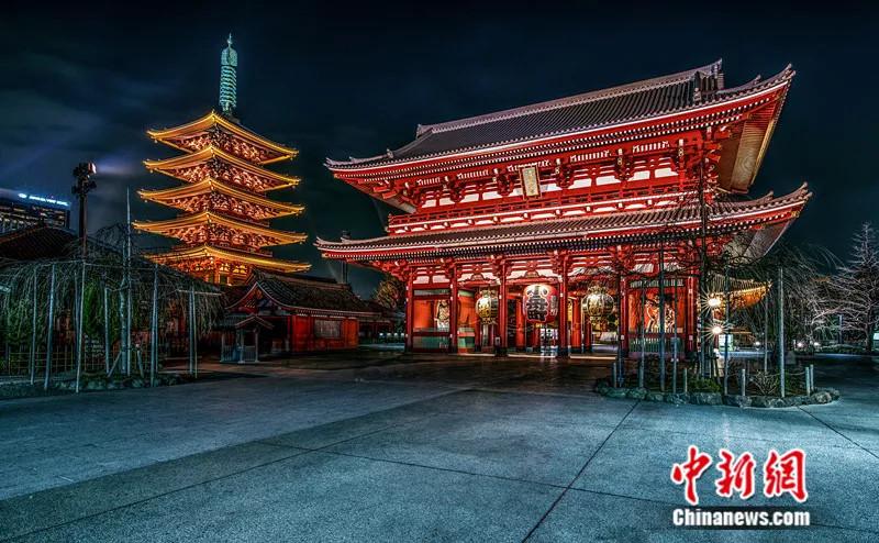 File photo shows the Sensoji Temple in Tokyo, Japan. Sensoji is an ancient Buddhist temple, and is Tokyo\'s oldest remaining religious temple.  (Photo/VCG)