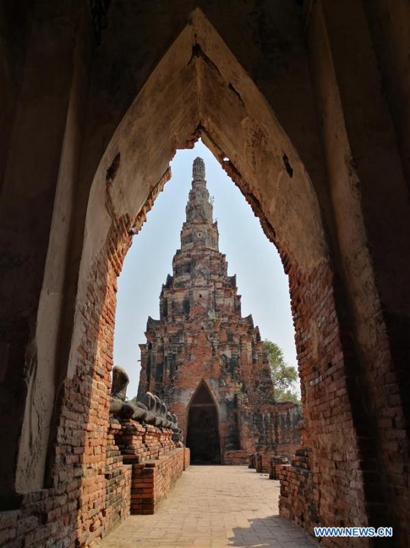 Photo taken by Ratjirot Aekkawat on Feb. 6, 2018 shows the historical site of Ayutthaya Dynasty in Thailand. Ratjirot Aekkawat is of mixed blood from China and Thailand. He came to study in China as a junior student and now he is a postgraduate student of the Peking University. He always talks about his experience in China with relatives and friends. He has witnessed the development of China in recent years, during which the environment and local governments\' working efficiencies have been greatly improved. Chinese and Thai cultures are influenced with each other. Many Thai people celebrate the Spring Festival every year and lots of Chinese go to Thailand for tourism. The photo of the historical site of Ayutthaya Dynasty taken by Ratjirot Aekkawat will be displayed in a photographic exhibition \