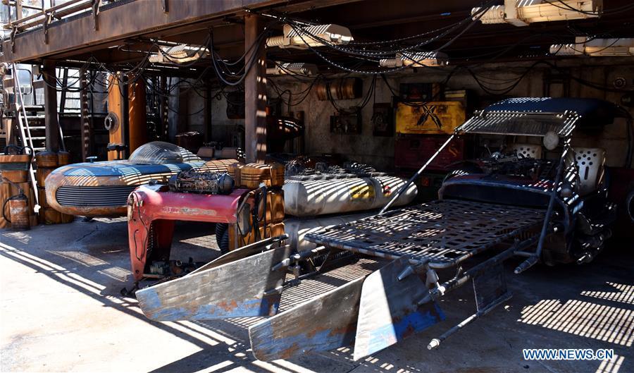 Photo taken on May 28, 2019 shows a garage in \