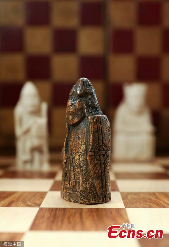 A 900-year-old chess piece was identified after missing for almost 200 years. A family in Scotland’s capital city of Edinburgh kept the chessman in a drawer since 1964 with no details about the piece. It was purchased for a few pounds by the family’s grandfather, an antique dealer, without knowing its value at the time, according to the BBC. The artifact was carved from walrus ivory during the 12th century and comes from the Viking era. (Photo/VCG)