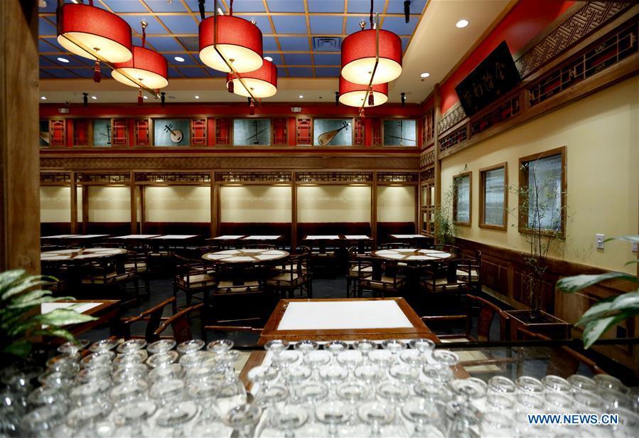 Photo taken on June 7, 2019 shows the interior view of Bistro Na\'s in Temple City, Los Angeles, the United States. Bistro Na\'s in Los Angeles made headlines this week with the announcement that it had been awarded a coveted Michelin Star by the famed Michelin Restaurant Guide. This special ranking broke Michelin\'s 10-year absence from Los Angeles, and made Bistro Na\'s the only Chinese restaurant in Southern California to be so honored. (Xinhua/Li Ying)