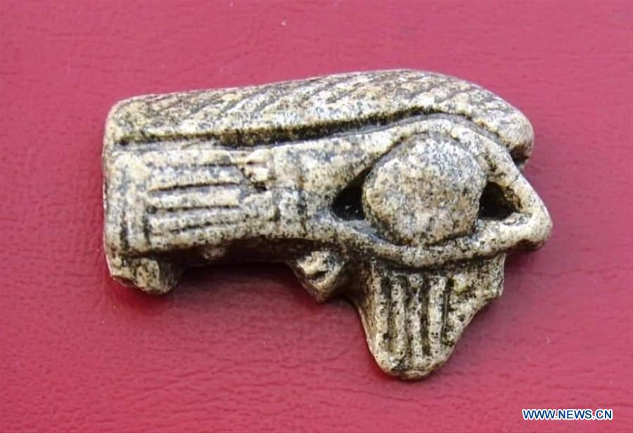 The undated photo provided by Egyptian Ministry of Antiquities on June 10, 2019 shows an antiquity discovered in the province of Beheira, northern Egypt. An Egyptian archeological mission discovered a residential building from King Ramses II in the province of Beheira, the country\'s antiquities ministry said in a statement on Monday. (Xinhua)