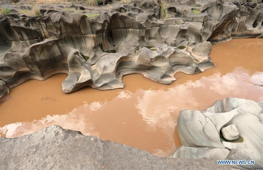 Photo taken on June 16, 2019 shows a pothole landscape along the Shenyu River valley in Huoshi Village of Tieliu Township, Huidong County, southwest China\'s Sichuan Province. (Xinhua/Jiang Hongjing)