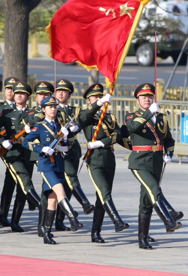 A PLA honor guard takes part in a parade in Beijing earlier this month. (Photo: China Daily/ Wu Zhiyi) A PLA honor guard takes part in a parade in Beijing earlier this month. (Photo: China Daily/ Wu Zhiyi)