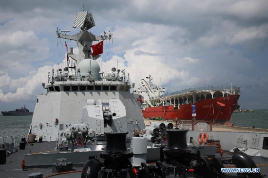 Chinese missile frigate Yulin docks at Singapore's Changi Naval Base, on May 19, 2015. A Chinese navy warship has left southern China's Guangdong province for Singapore for military exercises, the Ministry of National Defense said. (Xinhua/Bao Xuelin) Chinese missile frigate Yulin docks at Singapore's Changi Naval Base, on May 19, 2015. A Chinese navy warship has left southern China's Guangdong province for Singapore for military exercises, the Ministry of National Defense said. (Xinhua/Bao Xuelin)
