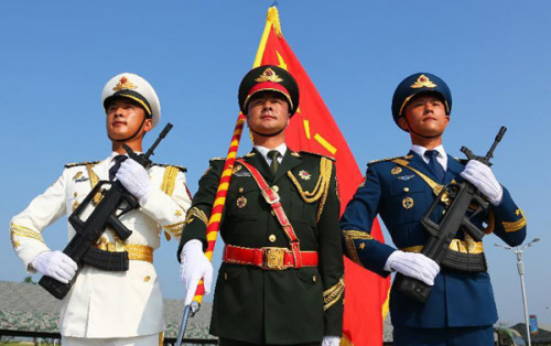 Soldiers take part in a training for a military parade in Beijing, capital of China, Aug 12, 2015. (Photo/Xinhua) Soldiers take part in a training for a military parade in Beijing, capital of China, Aug 12, 2015. (Photo/Xinhua)