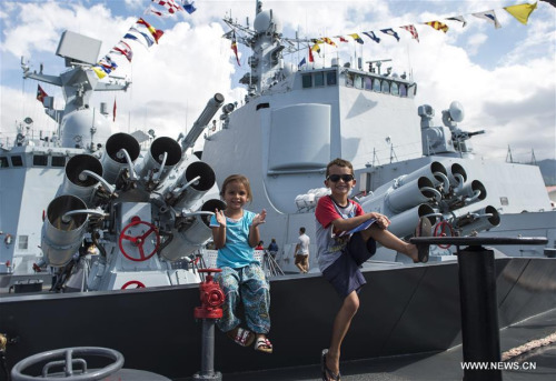 Local children visit a Chinese Navy warship at Dili, Democratic Republic of Timor-Leste, Jan. 17, 2015. (Photo: Xinhua/Wu Yongjian) Local children visit a Chinese Navy warship at Dili, Democratic Republic of Timor-Leste, Jan. 17, 2015. (Photo: Xinhua/Wu Yongjian)