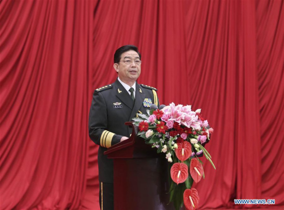 Chinese Defense Minister Chang Wanquan addresses a reception held by the Ministry of National Defense to celebrate the 89th anniversary of the founding of the Chinese People's Liberation Army (PLA) in Beijing, July 31, 2016. (Xinhua/Ding Lin) Chinese Defense Minister Chang Wanquan addresses a reception held by the Ministry of National Defense to celebrate the 89th anniversary of the founding of the Chinese People's Liberation Army (PLA) in Beijing, July 31, 2016. (Xinhua/Ding Lin)