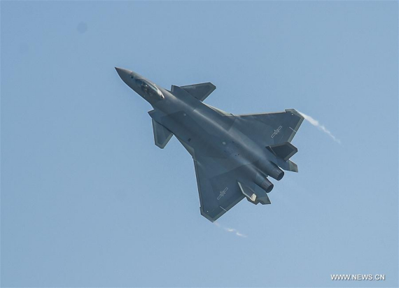 A J-20 stealth fighter performs at the 11th China International Aviation and Aerospace Exhibition in Zhuhai, south China's Guangdong Province, Nov. 1, 2016. (Photo: Xinhua/Liu Dawei) A J-20 stealth fighter performs at the 11th China International Aviation and Aerospace Exhibition in Zhuhai, south China's Guangdong Province, Nov. 1, 2016. (Photo: Xinhua/Liu Dawei)