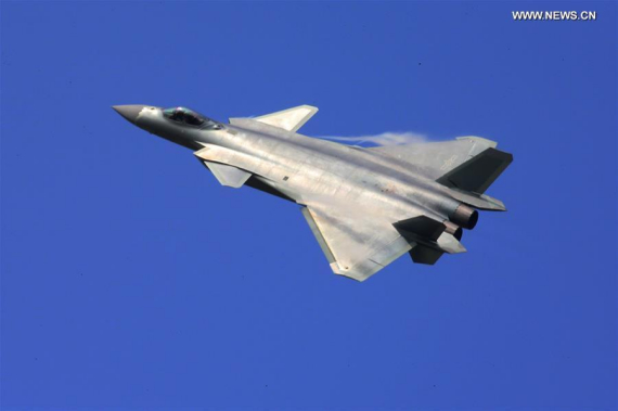 A J-20 stealth fighter of China's Bayi Aerobatic Team performs at the 11th China International Aviation and Aerospace Exhibition in Zhuhai, south China's Guangdong Province, Nov. 1, 2016. (Photo: Xinhua/Li Gang) A J-20 stealth fighter of China's Bayi Aerobatic Team performs at the 11th China International Aviation and Aerospace Exhibition in Zhuhai, south China's Guangdong Province, Nov. 1, 2016. (Photo: Xinhua/Li Gang)