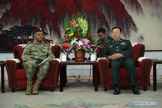 Fan Changlong (R), vice chairman of China's Central Military Commission, meets with Djibouti Armed Forces Chief of General Staff Zakaria Cheikh Ibrahim in Beijing, capital of China, Dec. 5, 2016. (Photo: Xinhua/Ju Zhenhua) Fan Changlong (R), vice chairman of China's Central Military Commission, meets with Djibouti Armed Forces Chief of General Staff Zakaria Cheikh Ibrahim in Beijing, capital of China, Dec. 5, 2016. (Photo: Xinhua/Ju Zhenhua)
