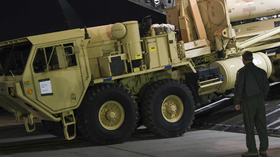 The first elements of the THAAD system arrived at Osan Air Base in Pyeongtaek, 70 kilometers south of Seoul, earlier this month. (Photo/CGTN) The first elements of the THAAD system arrived at Osan Air Base in Pyeongtaek, 70 kilometers south of Seoul, earlier this month. (Photo/CGTN)