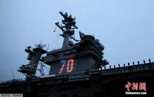 File photo of U.S. aircraft carrier Carl Vinson. (Photo/Chinanews.com) File photo of U.S. aircraft carrier Carl Vinson. (Photo/Chinanews.com)