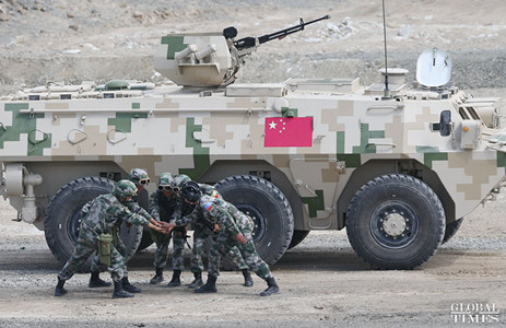 The Chinese team took the lead in the Clear Sky event, a competition among air defense units, at the International Army Games 2017 (IAG), hosted by the Chinese PLA Army in Korla, Xinjiang Uyghur Autonomous Region on Tuesday. Teams from Russia, Iran, Belarus, Venezuela, Egypt and Uzbekistan also competed in today’s event. The final result has yet to be announced. Today is the 90th anniversary of the People's Liberation Army. (Photo: Cui Meng/GT) The Chinese team took the lead in the Clear Sky event, a competition among air defense units, at the International Army Games 2017 (IAG), hosted by the Chinese PLA Army in Korla, Xinjiang Uyghur Autonomous Region on Tuesday. Teams from Russia, Iran, Belarus, Venezuela, Egypt and Uzbekistan also competed in today’s event. The final result has yet to be announced. Today is the 90th anniversary of the People's Liberation Army. (Photo: Cui Meng/GT)