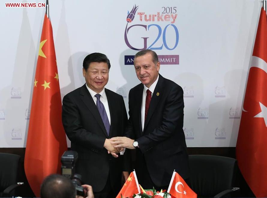 Chinese president arrives in Turkey for G20 summit