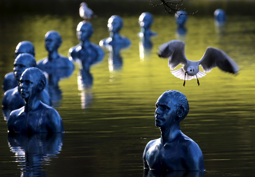 Art-work installed in Paris park ahead of climate change conference 