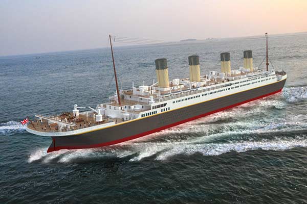Diagram of a full-scale replica of the RMS Titanic (Photo/China Daily) Diagram of a full-scale replica of the RMS Titanic (Photo/China Daily)